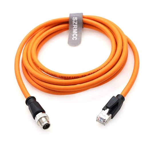 Cable Ethernet SZRMCC M12 X-Coded 8pin a RJ45 Cat6 2m miniatura 1