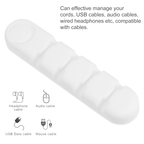DOITOOL 3 piezas Organizadores de Cables Autoadhesivos Envolturas de Cable de Silicona Duraderas para Escritorio y Uso en Casa Fácil de Instalar Flexible Elástico para Gestión de Cables de Datos y Energía miniatura 6