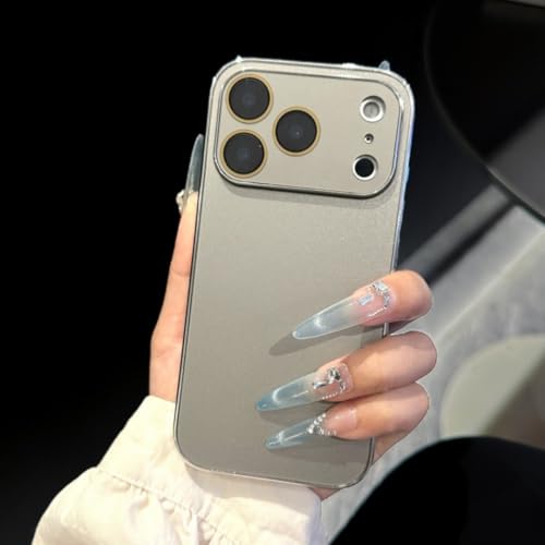 Coque iPhone 17 Antichoc Gris en Verre Évite les Rayures du Capteur