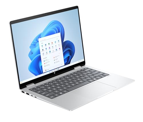 Image of HP Envy x360, Enhanced by AI, AMD Ryzen 7 8840HS,32GB LPDDR5, 1TB SSD, 14-inch (35.6 cm),3K (2880 x 1800),OLED, Radeon Graphics, 5MP IR Camera, Poly Studio (Win 11, MSO 2021, Silver, 1.39kg),fa0986AU