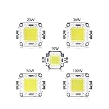 Flujo luminoso: 90-110LM / W GSYFDZSWZX Fengyan Luces de Paisaje 1pack LED COB Chip Spotlight 10W 20W 30W 50W 100W DC 9-12V 30-36V Matriz Integrado Diodo Diodo Beads DIY Floodlight de Alta Potencia LED Farola