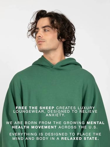 Image of FREE THE SHEEP Eden Hoodie - Oversized Weighted Hoodie Cloak with Ultra-Soft Faux Fur Liner