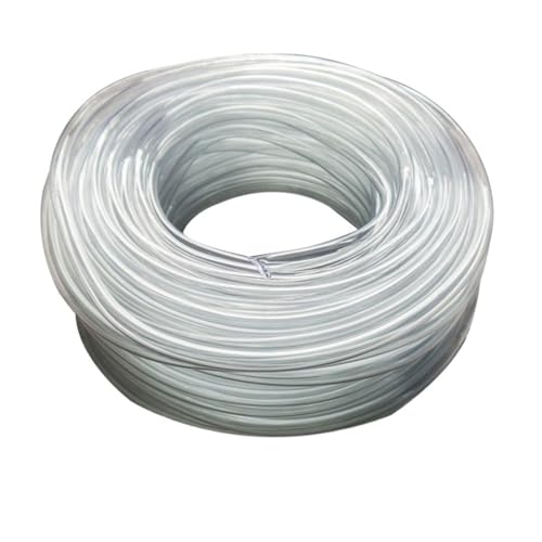 WOLWES Soft tubing PVC Food Grade Transparent Hose Cold-Proof Flexible Tube for Fish Tank Plastic Hose Water Pumps Water Dispenser 3mm 25mm Industrial Rubber (Color : 6mm X 8mm, Size : 10 Meter)