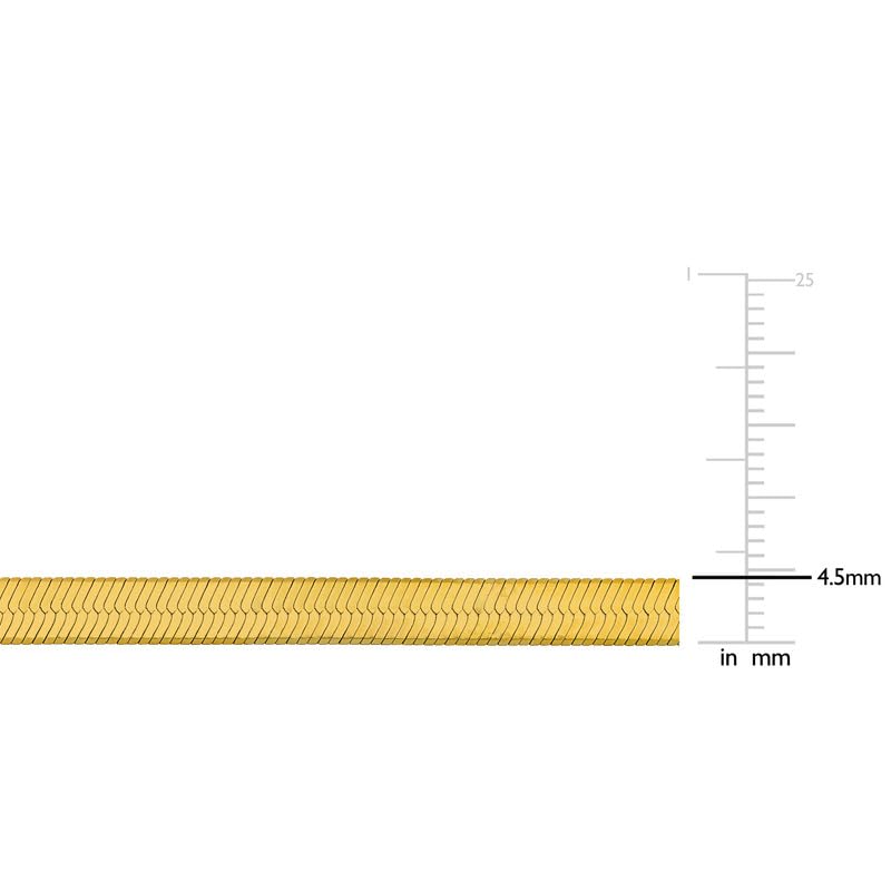 Italian 925 Sterling Silver Herringbone Chain Necklace - for Men & Women - Available in Silver, Yellow Gold Plated Sterling Silver - in Various Widths - Versatile Lengths: 16in, 18in, 20in, 22in, 24in3