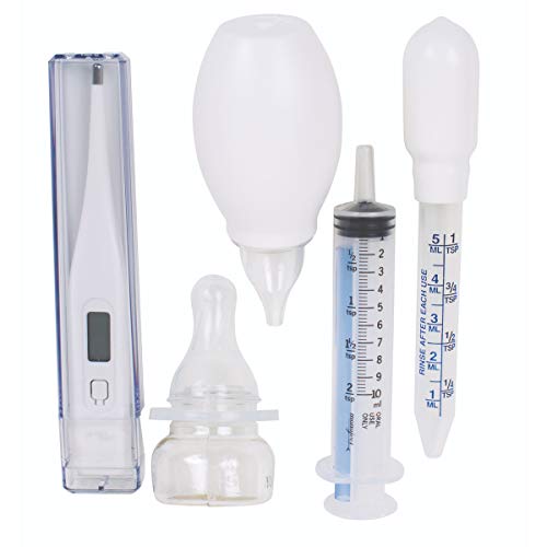 Apex Pediatric Health Kit - Infant Care Kit - Includes Digital Thermometer, Baby Nasal Aspirator, Medicine Dropper, Medicine Syringe, Pacifier Medicine Dispenser #TOP21