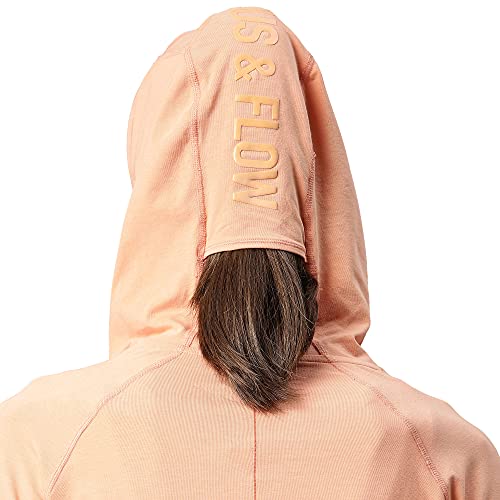 Image of Enamor Women Cotton A302 Quick Dry 4 Way Stretch Anti-Odour Sweat Wicking Hooded Neck and Adjustable in-Built Mask Long Sleeve Relaxed Fit T-Shirt