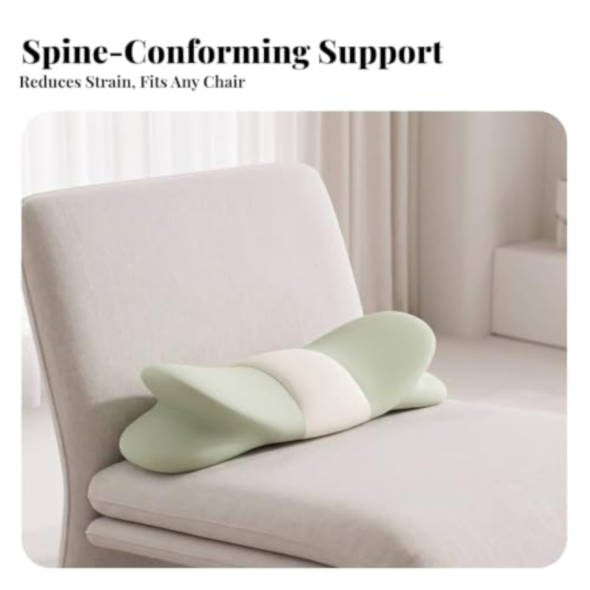 Memory Foam Support Cushion, Ergonomic Back Support