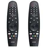 2Pack AKB75855501 AN-MR20GA AN-MR22GN AN-MR21GA AN-MR19BA AN-MR650A Infrared Replacement Remote for LG Smart TV ZX WX GX CX BX W9 E9 C9 B9 W8 E8 C8 B8 SK9500 SK9000 SK8070 SK8000 SK9500 SM99 SM95