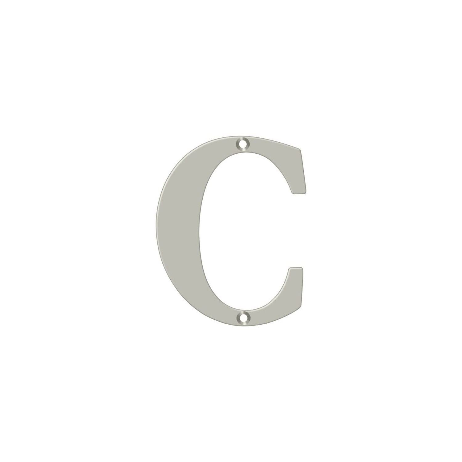 Lettre C 4 pouces Deltana RL4C en laiton pour numéro de maison chic