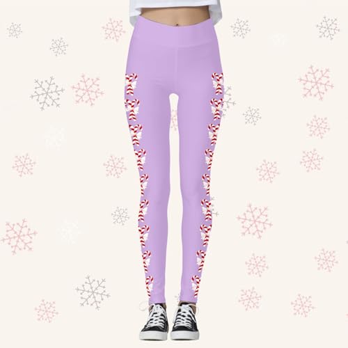 Mallas navideñas de mujer pantalones elásticos para fitness y running invernal 4