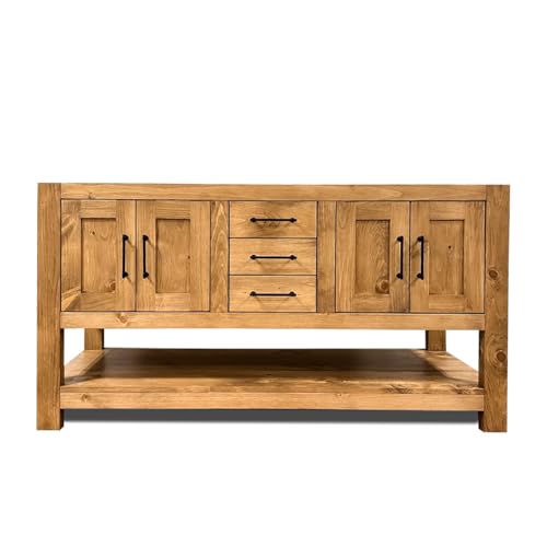 Limitless Woodworking - Handmade Solid Wood Bathroom Vanity with Dual