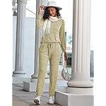 Ekouaer Womens Pajamas Set Long Sleeve Loungewear Soft Lounge Set Joggers with Pockets - Image 4