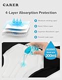 Carer Mens Incontinence Pants Reusable Washable Cotton Briefs with Absorbent Pad 200ML Urine Volume Leak Proof for Daily Use Travel & Post Surgery Black L Size - Image 5