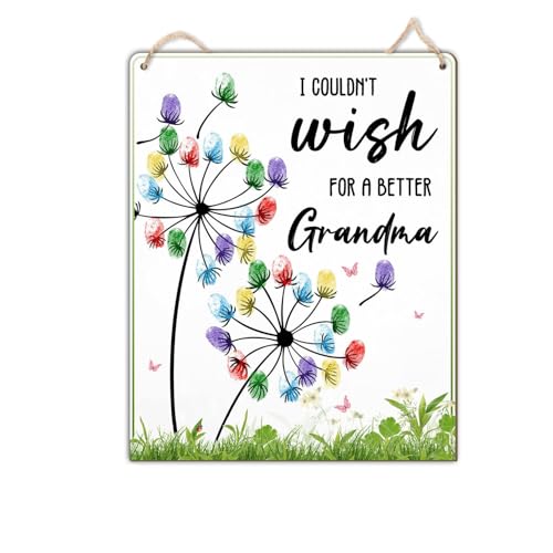 Dandelion Fingerprint Sign for Grandma