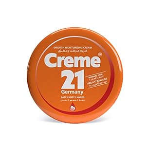 Creme 21 Smooth Moisturizer Cream, Goodness of 5 moisturizers, Almond Oil Enriched, For hands, face & body, Women & Men, 250 ml
