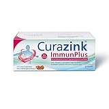 Curazink ImmunPlus - Nahrungsergänzungsmittel zur Unterstützung des Immunsystems – mit hochdosiertem Zink (25mg), Selen und Vitamin C - 1 x 50 Lutschtabletten
