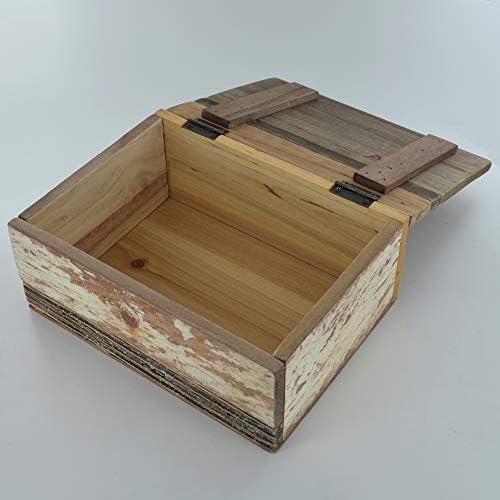 Prezents.com Nautical Starfish Box Keepsakes Chest Memory Box Perfect For Shells & Making Beach Holiday Themed Memories Made From Reclaimed Wood Handcrafted Rustic Natural Wood