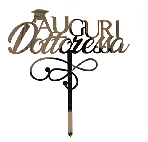 Coiso CAKE TOPPER IN PLEXI AUGURI DOTTORESSA