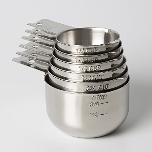 KitchenMade Measuring Cups Stainless Steel 6 Piece Stackable Set