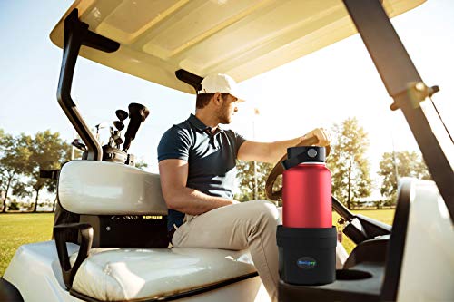Swigzy Car Cup Holder Expander Adapter with Adjustable Base - Rubber Tabs Hold Most 32 - 40 oz Bottles and Large Cups