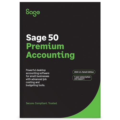 SAGE 50 PREMIUM ACCOUNTING 2024 U.S. 1-USER 1-YEAR SUBSCRIPTION