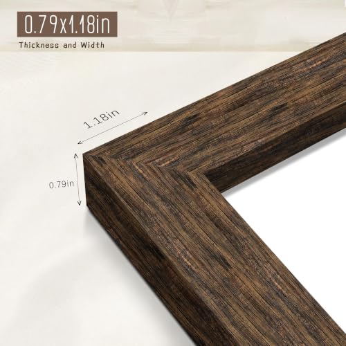 Image of Picrit 24x30 Rustic Brown Puzzle Frame, Picture Frame for Wall, 3 Pack