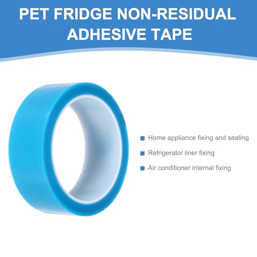 Image of PATIKIL 35mm x 50m Refrigerator Tape PET Fridge Non-Residual Adhesive Tape for Fixing Drawer Refrigerator Air Conditioner Printer Sky Blue