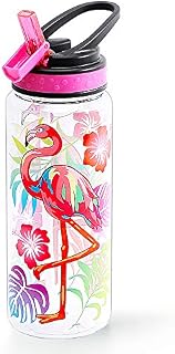 Home Tune Cute Water Bottle for School Girls Boys, BPA Free Tritan, Leak Proof Flip Straw, Easy Clean, Carry Handle, 680ml - Mermaid