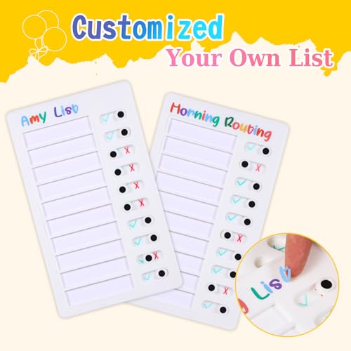 Smivyhp 2 Stück To Do List Kinder, Abwischbar Checklist Boards, To Do Planer Checklist Tafel DIY Chore Chart Memo Checklisten Boards mit 6 Blanko Papier, 2 Whiteboard-Marker, 2 DIY Aufkleber