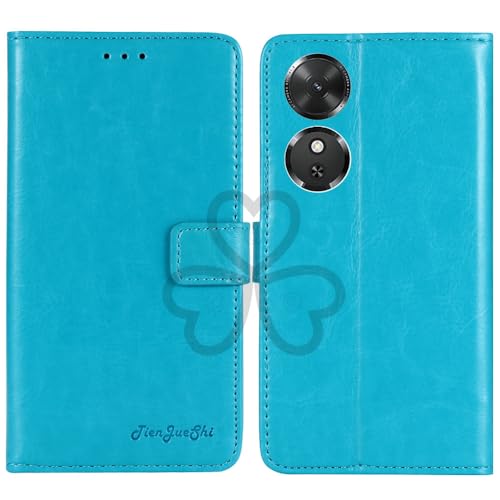 TienJueShi Blue Book Stand Retro Flip Leather Protector Phone Wallet Gel Cover Etui TPU Silicone Case For Honor Play 10C 6.61 in