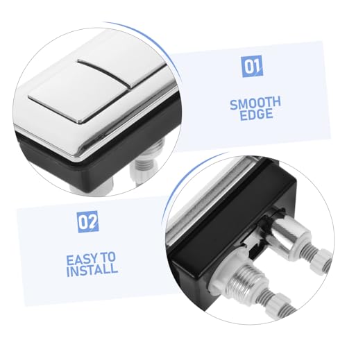 GOOHOCHY Dual Push Button Toilet Flush Abs Water Tank Replacement Button for Easy Operation Suitable for Cisterns and Toilet Repairs Design - Image 3