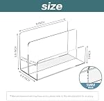 Sezanrpt Acrylic File Holder 2 Compartment, Clear Desk File Organizer, Office Magazine File Folder Organizer
