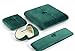 FSwinder fashion simple high-end velvet jewelry box: double open, soft lining, essential for Valentine's Day proposal (Grey, four-piece box 19 * 19 * 4cm)