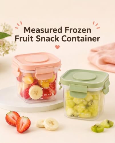 Mamalovey Snack Container with Reusable Ice Pack, Airtight Snack Box for Fruit, Yogurt, Cheese & Meal Prep, Leakproof Food Storage Container for Lunch, Travel & Picnics (200ml Green) - Image 3