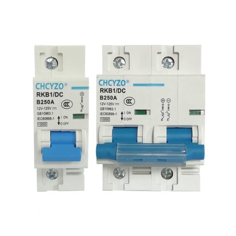 Magnetotermico,Interruttore Magnetotermico Interruttore automatico CC 1P 2P 12V 24V 36V 48V 60V 72V 96V 120V Celle solari Interruttore automatico batteria camper 80A 100A 125A 150A 200A 250A(2P,250A)
