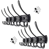 WEBI Coat Rack Wall Mounted,5 Tri Hooks for Hanging,Hook Rack,Hook Rail,Coat Hanger Wall Mount for J