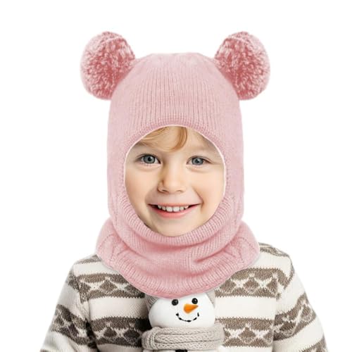 Yadiraom Kinder Wintermütze,Warm Strickmütze mit...
