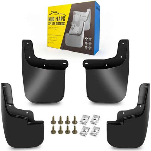 QUYDDC Mud Flaps Fit for 2015-2022 Chevy Colorado/ 2015-2022 GMC Canyon (W/o Fender Flares or Cladding)(Excludes ZR2), Dedicated Mudguard for Four Seasons Universal Protection, Front and Rear