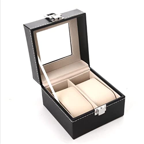 ZAIZAI Caja de Reloj de Malla 2 PU Caja de Deporte de la Caja de Cuero Organizador de la Caja de Almacenamiento for el Reloj de joyería del Reloj (Color : A, Size : One Size) Cover