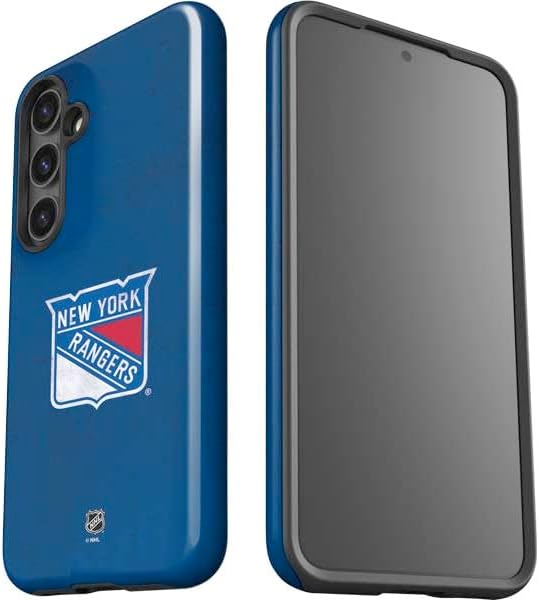 Skinit Impact Phone Case Compatible with Galaxy S24 - Officially Licensed NHL New York Rangers Distressed Design
