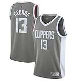 Outerstuff Paul George Los Angeles Clippers #13 Youth 8-20 Gray Earned Edition Swingman Jersey...