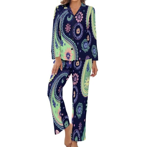 Pyjama femme doux et confortable, ensemble aéré 2 pièces grande taille