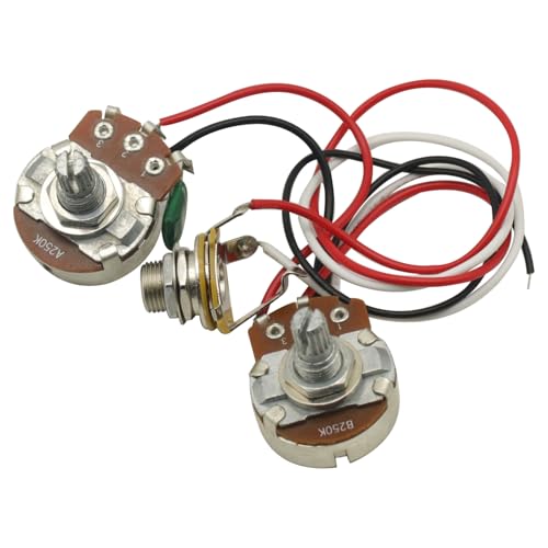 Bass Wiring Harness Prewired,250k Pots For Precision Bass Guitar 250K Pots 1V1T Jack