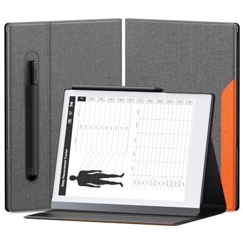 OLAIKE Book Folio Case for Remarkable 2 Paper Tablet 10.3" 2020 Released, Premuin Fabric Smart Cover with Pen Pocket