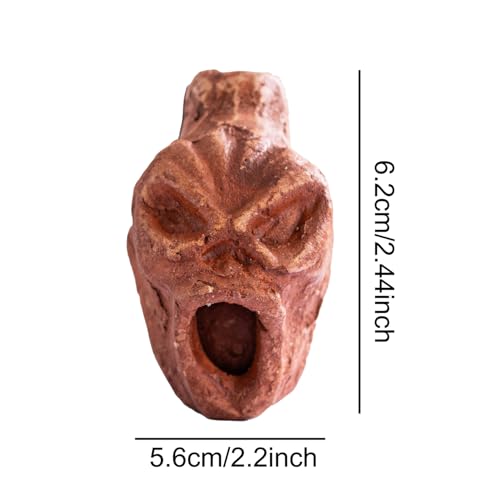Aztec Death Whistle, Up To125+ Decibels Loud Real Screaming Aztec Death Whistle Loudest, Real Screaming Aztec Death Whistle Authentic Human Sounding Screams Aztec War Whistle (Style02)