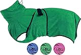 OWBB Hundebadetuch extra saugfahig, Hund Bademantel, Katze schnell trocknendes Badetuch, Haustier Mantel mit verstellbaren Trägern