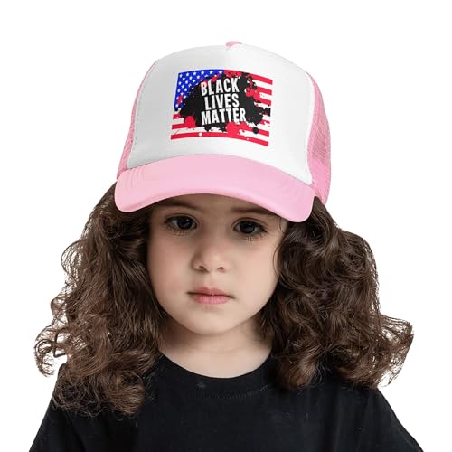 Black Lives Matter Trucker Hats Stop Racism BLM Baseball Cap for Kids Boys Girls Adjustable Breathable Classic 6