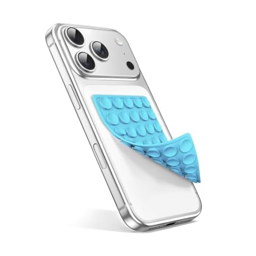 Silicone Double Sided Reusable Suction Cup Phone Case Mount, Blue