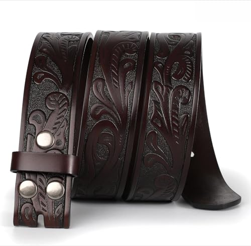 Women's Western Genuine Leather Belt Strap No Buckle Cowgirl Style2