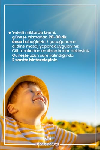 Image of Bade Natural Kids Mineral Sunscreen Stick SPF 50+ - 100% Natural Zinc Oxide Sun Protection for Babies & Children, Broad Spectrum UVA /UVB Defense, Water Resistant & Gentle Formula, 0.56 oz